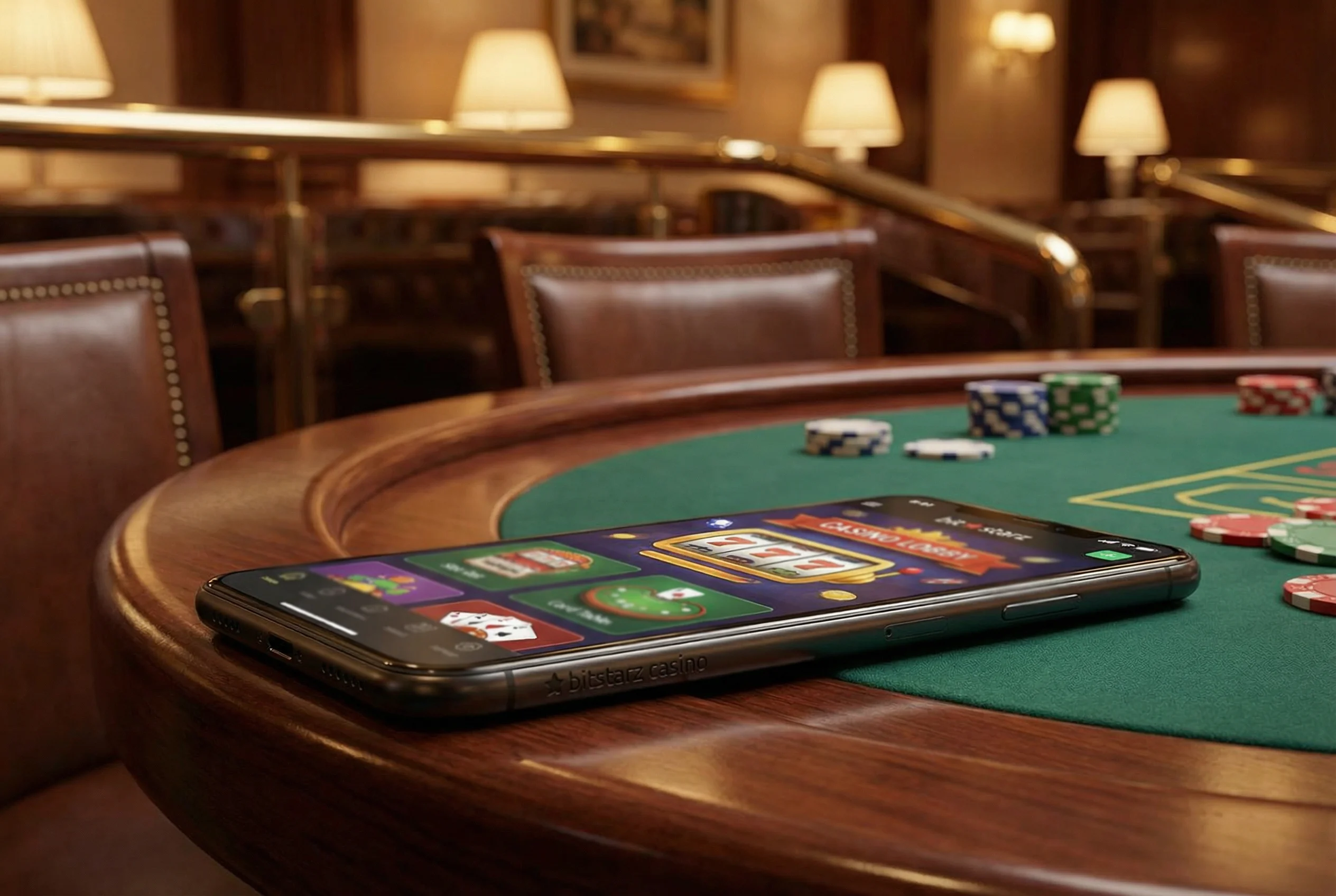 Player enjoying various casino games